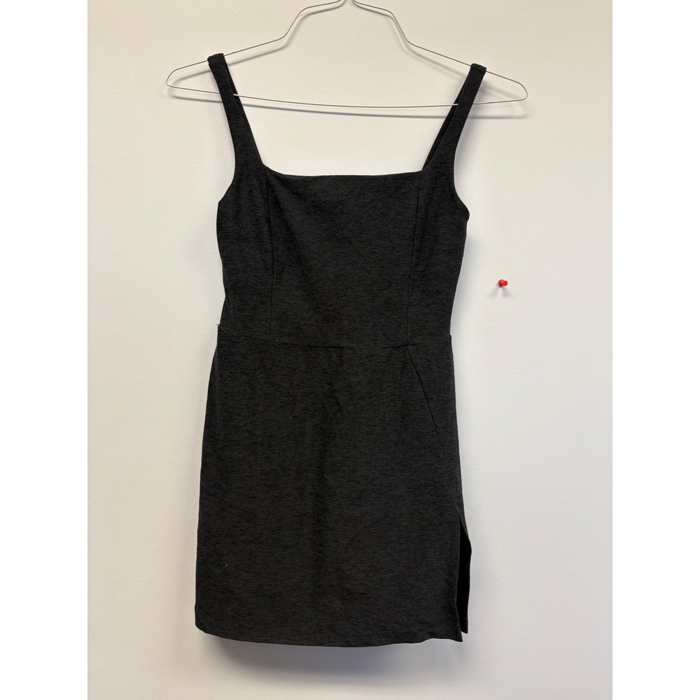 Beyond Yoga Womens Space Dye Active Dress Charcoal Grey Built-in Shorts Small